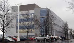 The VA2 data center building on the CoreSite campus in Reston, Virginia. (Photo: Rich Miller)