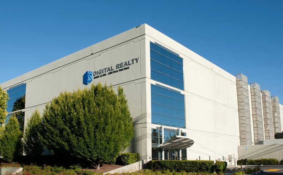 The data center at 1100 Space Park Drive anchors the Digital Realty &ldquo;Connected Campus&rdquo; in Santa Clara. ((Image: Digital Realty)