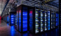Rows of custom GPU-powered machine learning servers inside a Facebook data center. (Photo: Facebook)