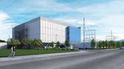 An illustration of what Vantage Data Centers’ new Mathew campus will look like when it opens next year. (Image: Vantage)