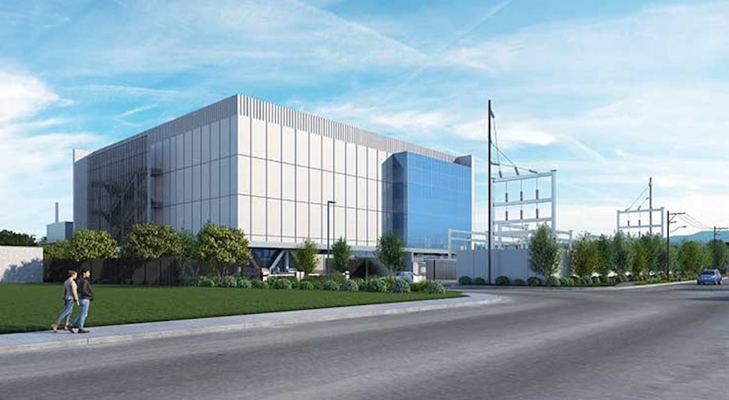 An illustration of what Vantage Data Centers&rsquo; new Mathew campus will look like when it opens next year. (Image: Vantage)