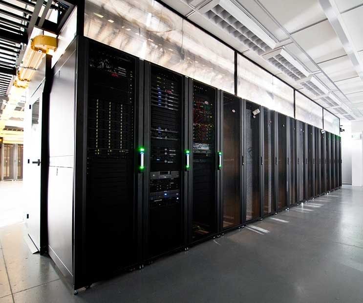 A row of equipment inside a data center operated by Green House Data. (Photo: Green House Data)