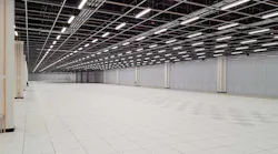 This is one half of the 60,000 square foot data hall inside the CyrusOne Sterling V data center in Northern Virginia. (Photo: Rich Miller)