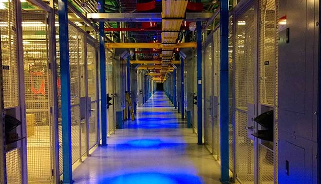 A corridor inside an Equinix low-latency colocation facility in Secaucus, N.J. (Photo: Rich Miller)