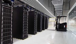 Supermicro’s new server manufacturing facility in San Jose uses robotic vehicles to handle fully-loaded racks of servers. (Photo: Supermicro) Supermicro’s new server manufacturing facility in San Jose uses robotic vehicles to handle fully-loaded racks of servers. (Photo: Supermicro)