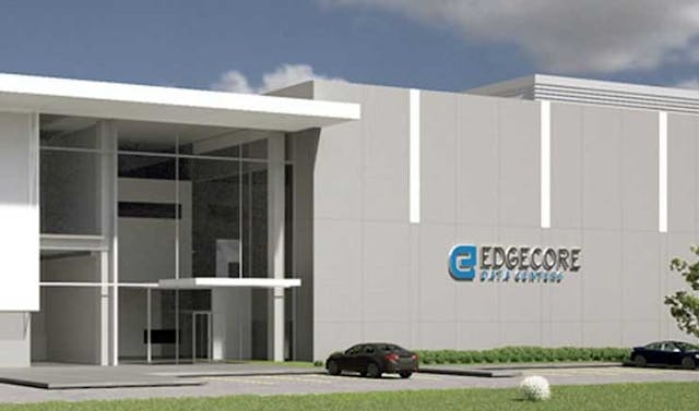 An illustration of a planned EdgeCore data center. (Image: EdgeCore)