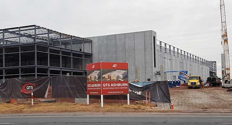 QTS Data Centers is building the first three-story facility in &ldquo;Data Center Alley&rdquo; in Ashburn, Virginia. (Photo: Rich Miller)