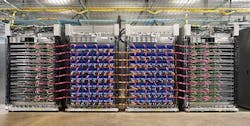 A Google “TPU pod” built with 64 second-generation TPUs delivers up to 11.5 petaflops of machine learning acceleration. (Photo: Google) A Google “TPU pod” built with 64 second-generation TPUs delivers up to 11.5 petaflops of machine learning acceleration. (Photo: Google)