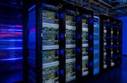 Racks packed with Big Sur servers inside the Facebook data center in Prineville, Ore. Each rack holds four of the GPU-accelerated chassis, which crunch data for artificial intelligence applications. (Photo: Facebook) Racks packed with Big Sur servers inside the Facebook data center in Prineville, Ore. Each rack holds four of the GPU-accelerated chassis, which crunch data for artificial intelligence applications. (Photo: Facebook)