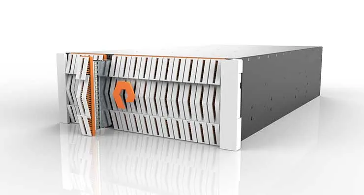 Pure Flash Array Front How All-Flash Storage Can Benefit Data Center Design | Data Center Frontier