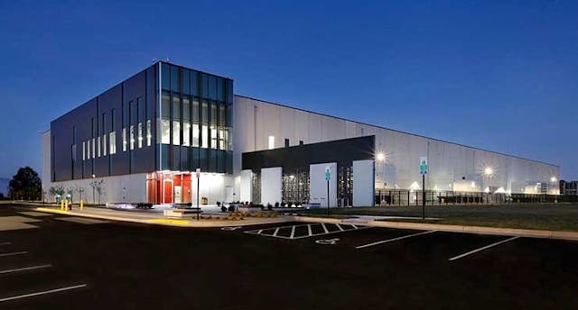 The exterior of DC12, the first data center on the new Equinix campus in Ashburn, Virginia. (Photo: Equinix)