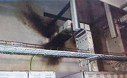 An overhead busway at the Facebook Lulea data center after an arc flash incident in 2014. The company presented about its incident response during this week’s 7×24 Exchange Conference. (Image: Facebook) An overhead busway at the Facebook Lulea data center after an arc flash incident in 2014. The company presented about its incident response during this week’s 7×24 Exchange Conference. (Image: Facebook)