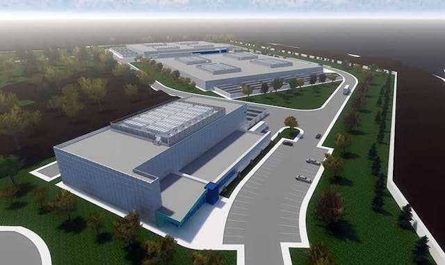 An illustration of the planned Vantage Data Centers campus in Northern Virginia. (Image: Vantage Data Centers)