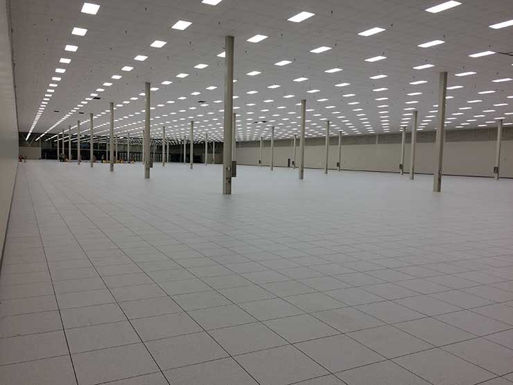 This data hall at the Peak10 + ViaWest ComPark data center is 710 feet long and 200 feet wide. (Photo: ViaWest)