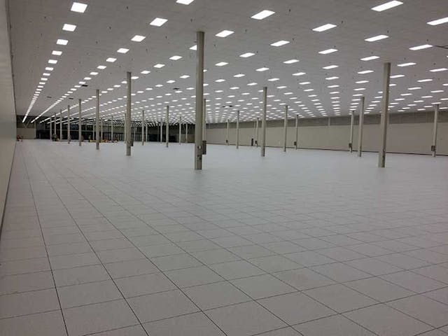This data hall at the Peak10 + ViaWest ComPark data center is 710 feet long and 200 feet wide. (Photo: ViaWest)