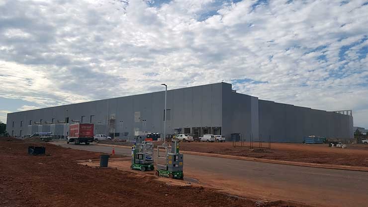 The first phase of Digital Realty&rsquo;s Building L of its Ashburn mega-campus will support 36 megawatts of IT capacity. (Photo: Rich Miller)