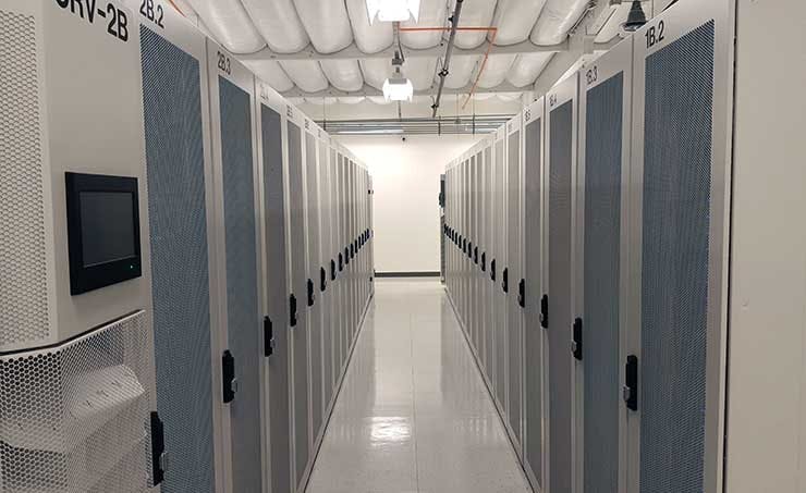 High-density racks inside the Colovore data center in Santa Clara, Calif. (Photo: Rich Miller)