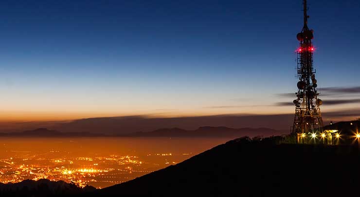 Vertical Bridge has teamed with DataBank on a project to deploy micros data centers at the base of telecommunications towers, like this one. (Photo: Vertical Bridge)