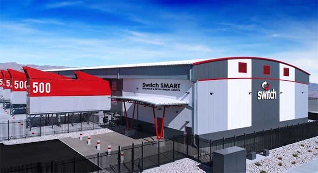 The first data center using the Switch MOD 100 design was recently completed in Las Vegas. (Image: Switch)
