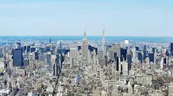 The Manhattan skyline, as seen from the top of One World Trade Center. (Photo: Rich Miller)