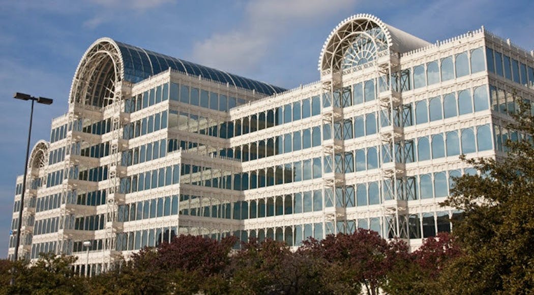 The Infomart Data Centers property in Dallas, one of the largest and most connected building in the Dallas data center market. (Photo: Infomart)