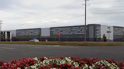 A new data center being built by Corporate Office Properties Trust (COPT) in Ashburn. The tenant is reported to be Amazon Web Services. (Photo: Rich Miller)