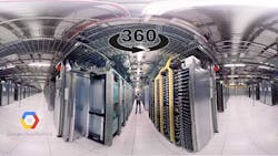 Google has been an early adopter of virtual reality, offering a 360-degree tour of one of its data centers. (Image: YouTube)