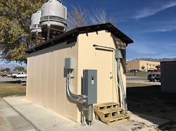 This small shed-like structure houses a micro data center that uses immersion cooling to keep servers cool. (Photo: Green Revolution Cooling)