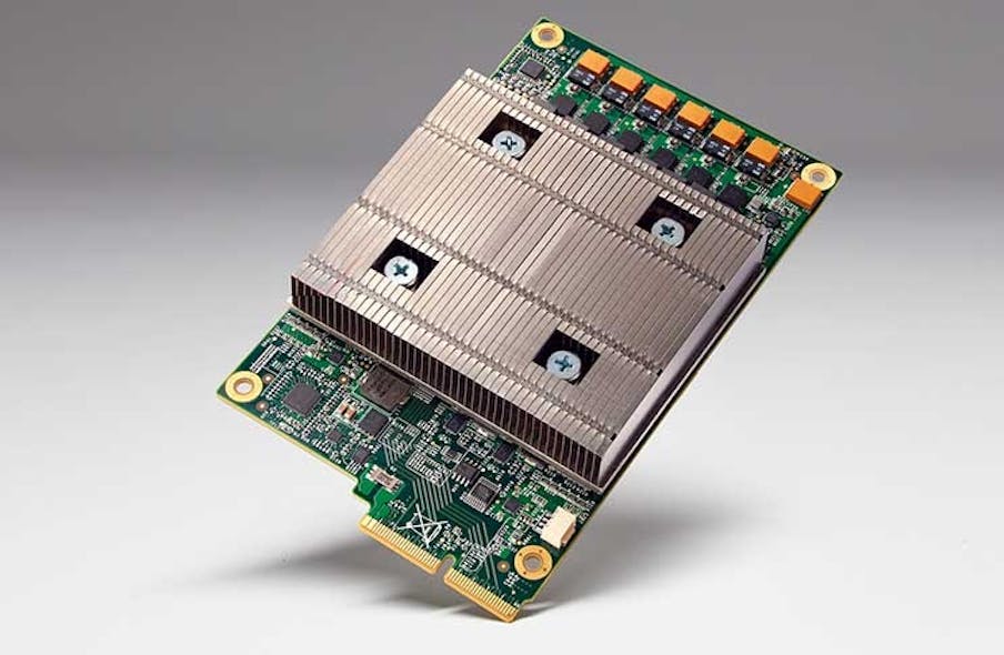 Google&rsquo;s Tensor Processing Unit, a custom ASIC designed to crunch data for machine learning workloads. (Photo: Google)