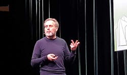 Urs Hölzle, Senior VP of technical infrastructure at Google, announces that Google has joined the Open Compute Project. (Photo: RIch Miller) Urs Hölzle, Senior VP of technical infrastructure at Google, announces that Google has joined the Open Compute Project. (Photo: RIch Miller)