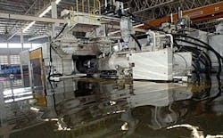 Flooding at a hard disk drive factory in Thailand in 2011. (Image: Amazon Web Services) Flooding at a hard disk drive factory in Thailand in 2011. (Image: Amazon Web Services)