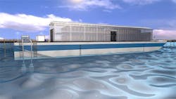 An illustration of a floating data center being developed by Nautilus Data Technologies. (Image: Nautilus Data) An illustration of a floating data center being developed by Nautilus Data Technologies. (Image: Nautilus Data)