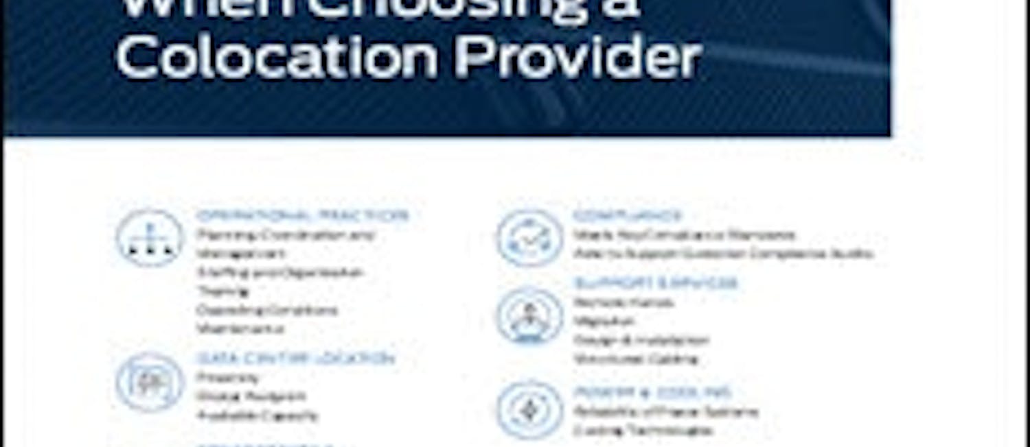 Seven Important Considerations When Choosing a Colocation Provider ...