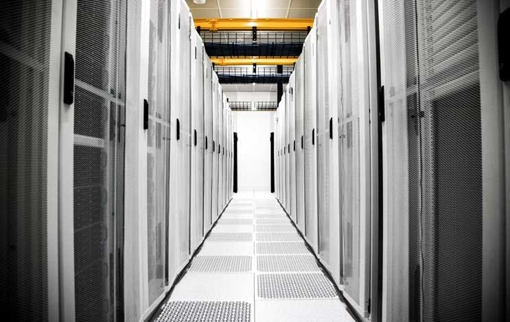 Cabinets inside an EdgeConneX data center. (Image: EdgeConneX)