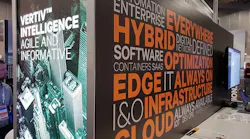 The Vertiv stand ata Gartner data center event. (Photo: RIch Miller)