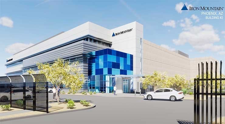 An illustration of Iron Mountain&rsquo;s new Phoenix data center, which will feature 48MW of capacity. (Image: Iron Mountain)