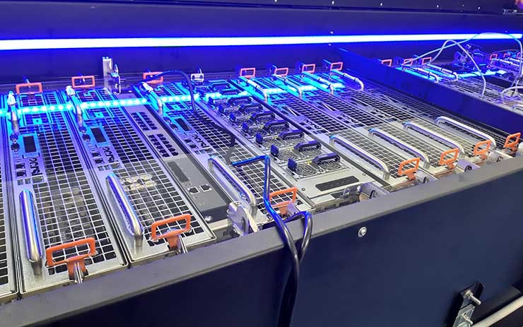 Intel Xeon-based immersion-optimized server boards and Submer&rsquo;s precision cooling technique come together in an adoption of immersion cooling. (Credit: Submer)