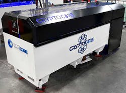 The CryptoCore immersion cooling system, one of several optimized systems from TMGcore. The CryptoCore immersion cooling system, one of several optimized systems from TMGcore.