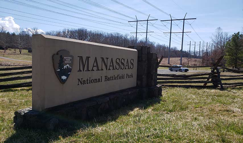 Huge power lines run through the Pageland Lane area near the Manassas National Battlefield Park. A huge data center project, the Prince William Digital Gateway, is proposed in the area.