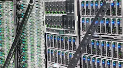 A high-density server installation.