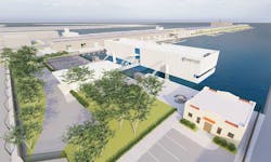 An illustration of the Nautilus Data Technologies data center at the AltaSea campus at the Port of Los Angeles. An illustration of the Nautilus Data Technologies data center at the AltaSea campus at the Port of Los Angeles.