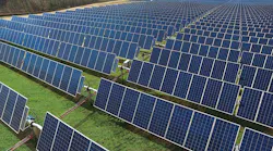 Solar panels at Dominion Energy's Whitehouse generation project in Louisa County, Virginia.