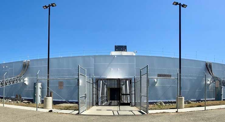 The entrance to the Nautilus Data Technologies facility in Stockton.