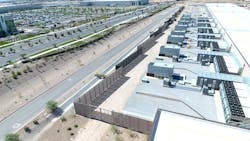 Backup generators outside a Compass Datacenters facility in Goodyear, Arizona. Backup generators outside a Compass Datacenters facility in Goodyear, Arizona.