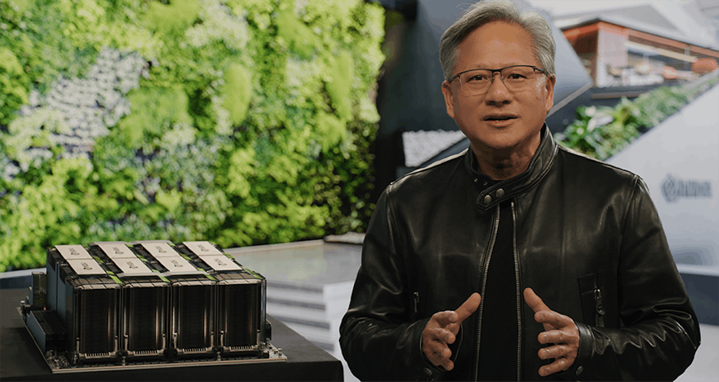 Nvidia founder and CEO Jensen Huang outlines the company&apos;s new AI products and services at the Nvidia GTC Developer Conference.