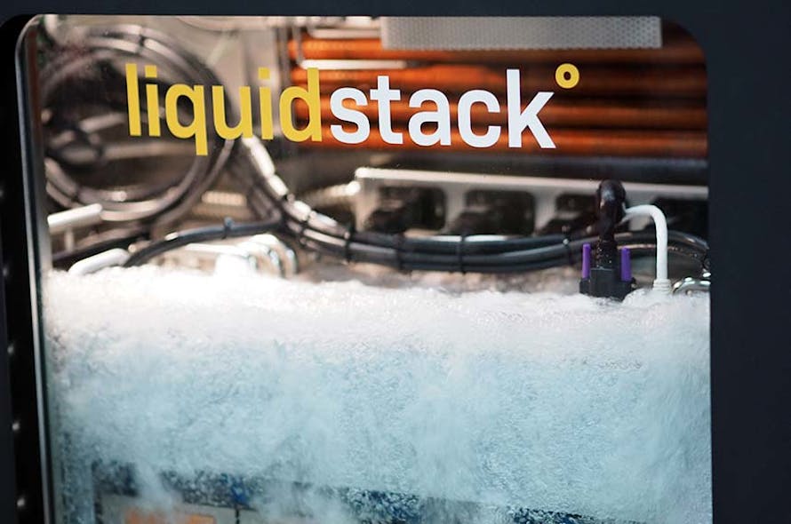 A two-phase immersion cooling system from LiquidStack in action.