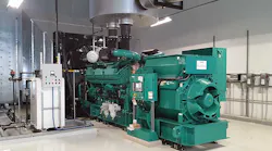 An emergency backup generator inside a data center in Northern Virginia.