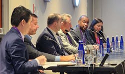 Karlton Holston of Landmark Dividend (second from right) speaks during a panel discussion at last weeek's DCD Connect New York event. Karlton Holston of Landmark Dividend (second from right) speaks during a panel discussion at last weeek's DCD Connect New York event.