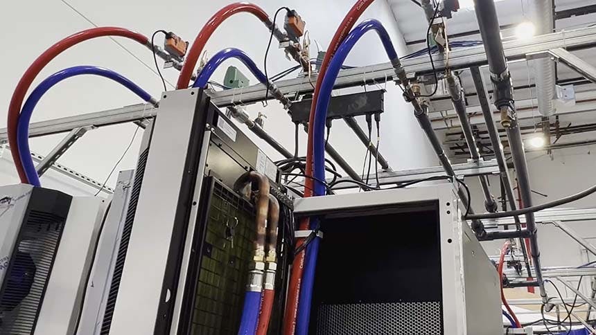 An example of the rear-door heat exchangers that will support the Air-Assisted Liquid Cooling (AALC) racks in Meta data centers.