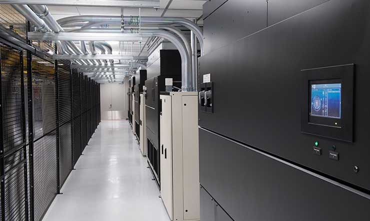 Inside a ServerFarm data center in the Chicago market.